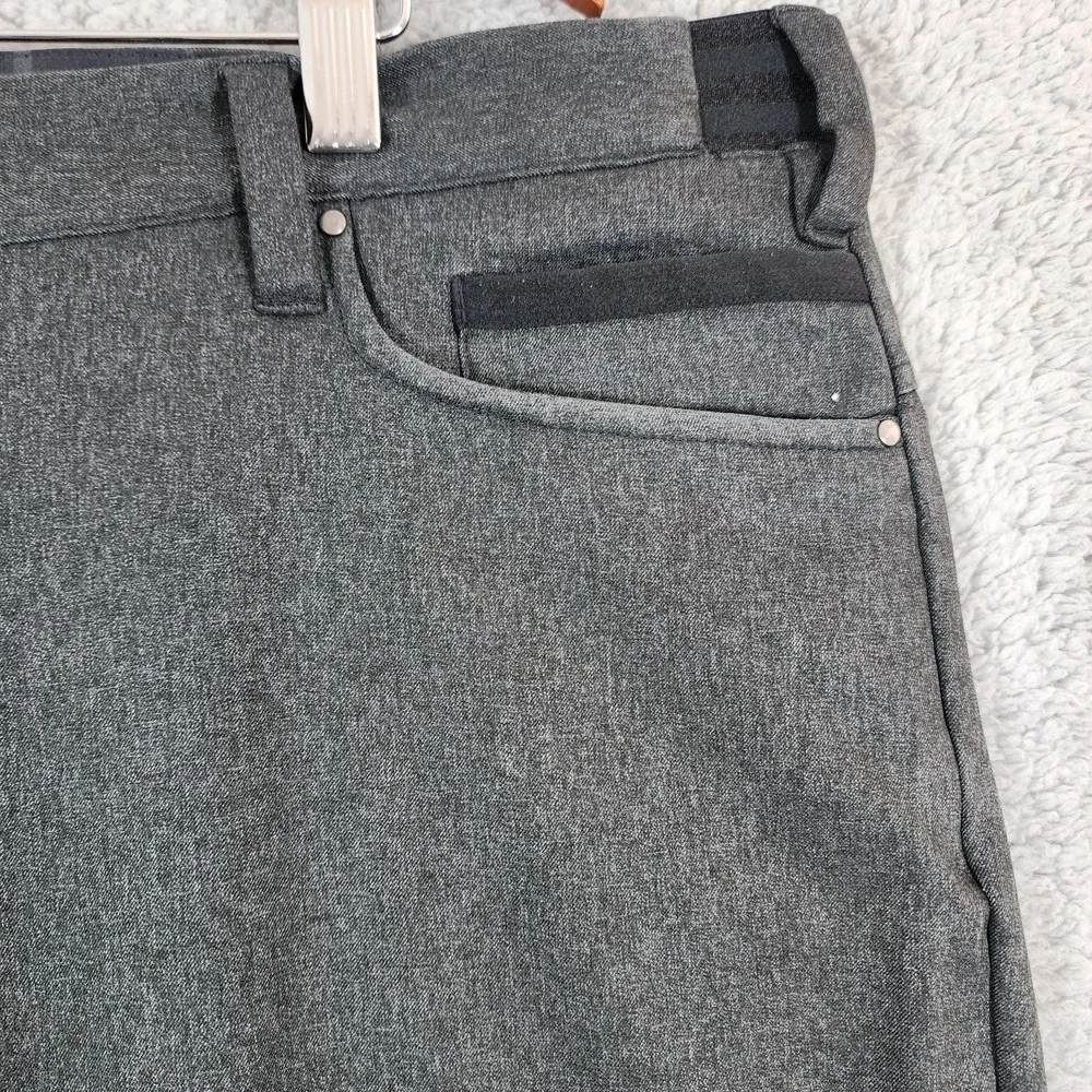 Adidas Golf Pants 40x32 (41x32) Charcoal Gray Performance Flat Front High Rise